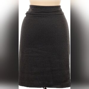 Alex And Olivia Gray Herringbone Skirt Size M
